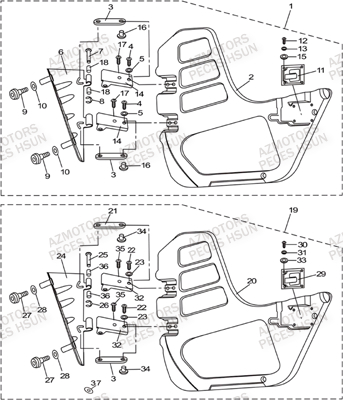 PORTES HSUN Pièces Quad HSUN R7 4x4 EFI