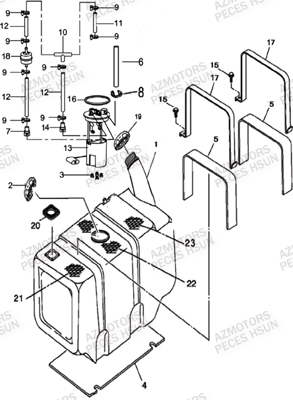 RESERVOIR HSUN Pièces Quad HSUN R7 4x4 EFI