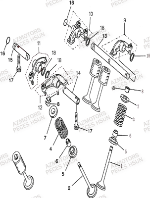 Soupapes HSUN Pièces Quad HSUN R7 - 700cc 4x4 EFI
