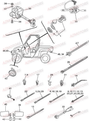 Systeme Electrique 2 HSUN Pièces Quad HSUN R7 - 700cc 4x4 EFI