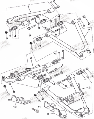 Triangles Arriere HSUN Pièces Quad HSUN R7 - 700cc 4x4 EFI