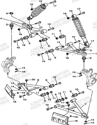 Triangles Avant HSUN Pièces Quad HSUN R7 - 700cc 4x4 EFI