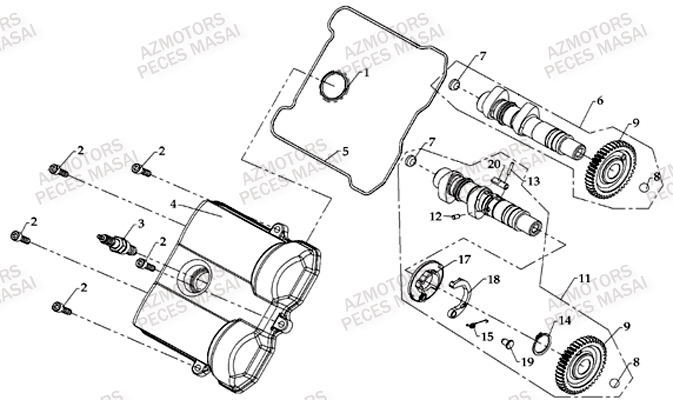 Cache Culbuteurs MASAI Pièces Quad R700 DRIFT