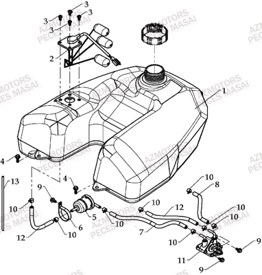 Reservoir MASAI Pièces Quad R700 DRIFT