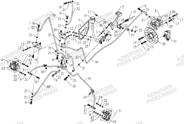 Systeme De Frein MASAI Pièces Quad R700 DRIFT