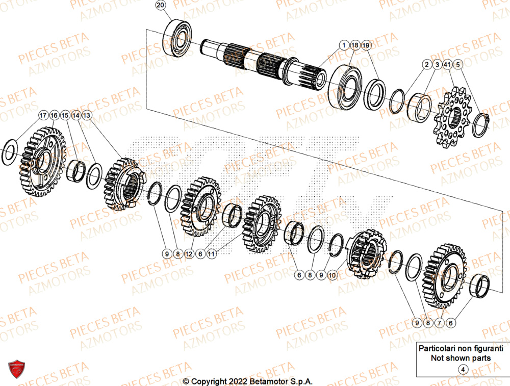 Transmission BETA Pieces Beta RR 200 RACE 2T - 2026