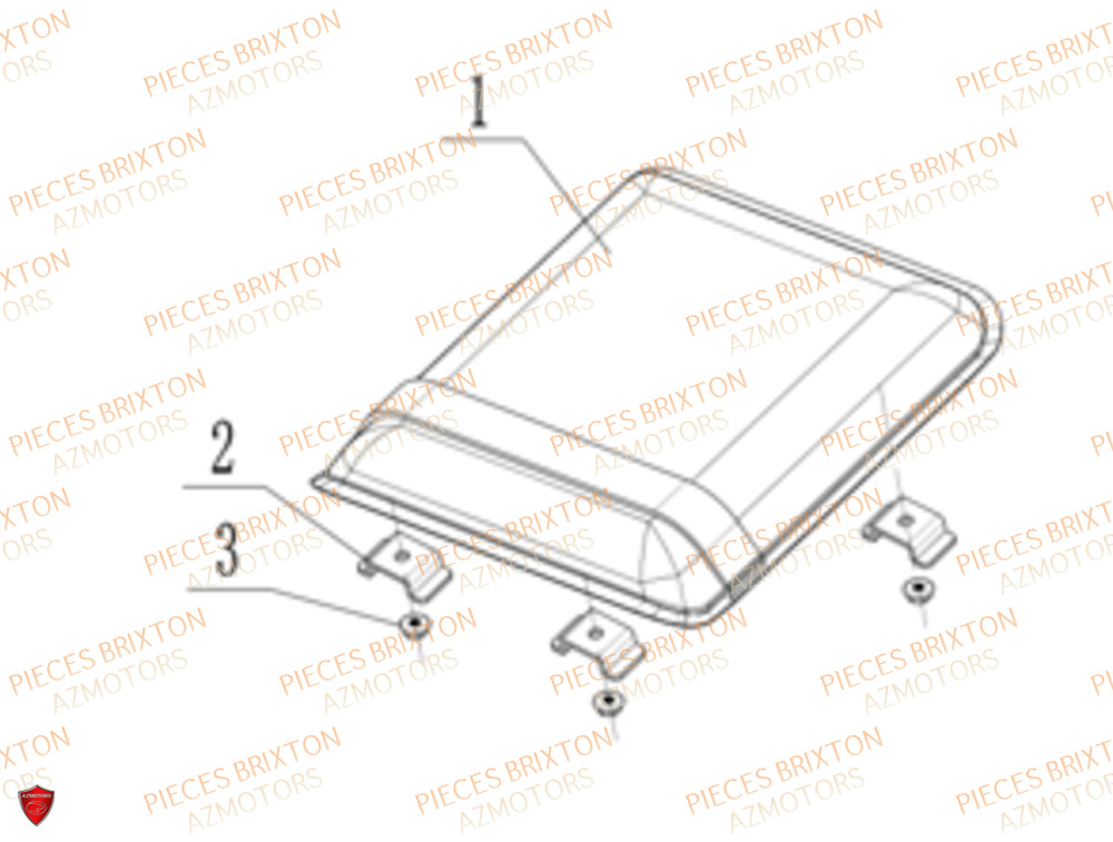 Siege Passager BRIXTON Pièces Brixton RAYBURN 125 EURO 5