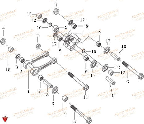 Biellette De Suspension MASAI Pièces Moto RAZER 50cc