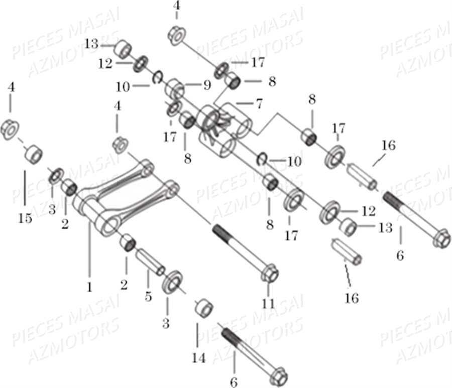 BIELLETTE SUSPENSION AZMOTORS RAZER 50