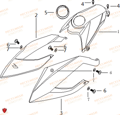 KIT DECORATION MOTO MASAI PUNKY RIDER QUAD et MOTO MASAI au prix de 99,00 €  Référence: DF-5481 est une pièce de qualitée et d'origine constructeur.