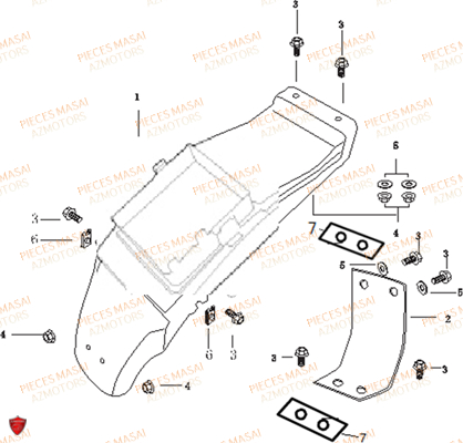 PASSAGE_DE_ROUE MASAI Pièces Moto Enduro 50cc