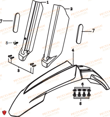 Protections MASAI Pièces Moto RAZER 50cc