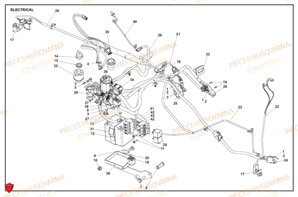 Electrique HUSQVARNA PIECES TONDEUSE AUTOPORTEE RC318T HUSQVARNA