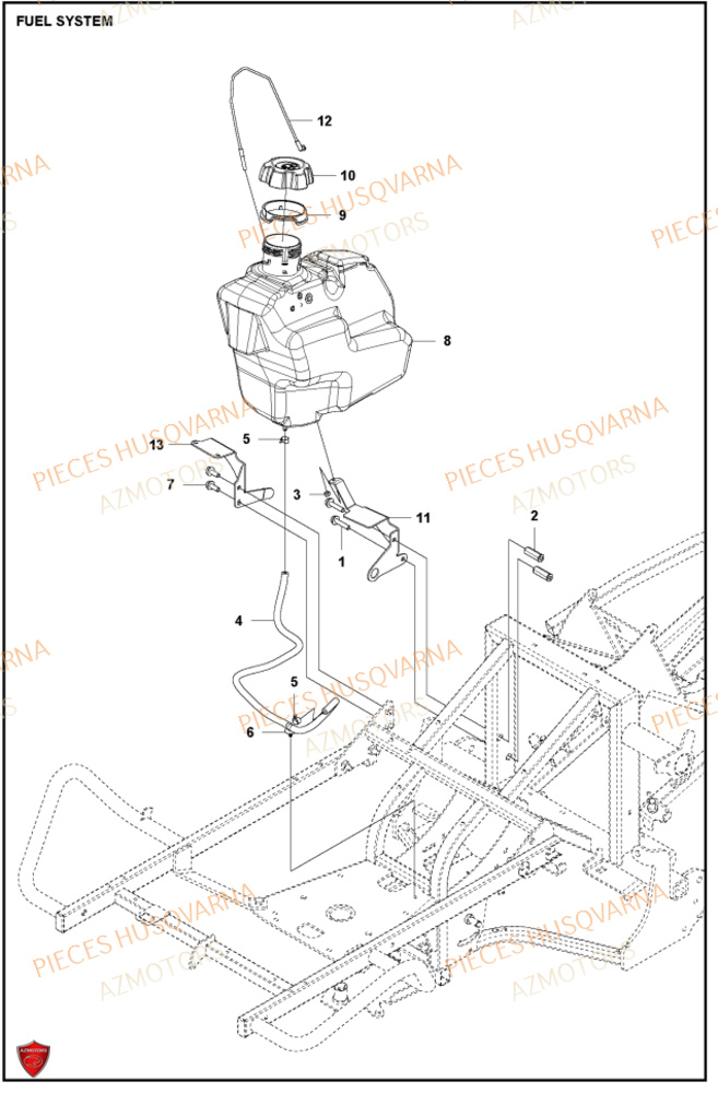 Systeme De Carburant HUSQVARNA PIECES TONDEUSE AUTOPORTEE RC318T HUSQVARNA