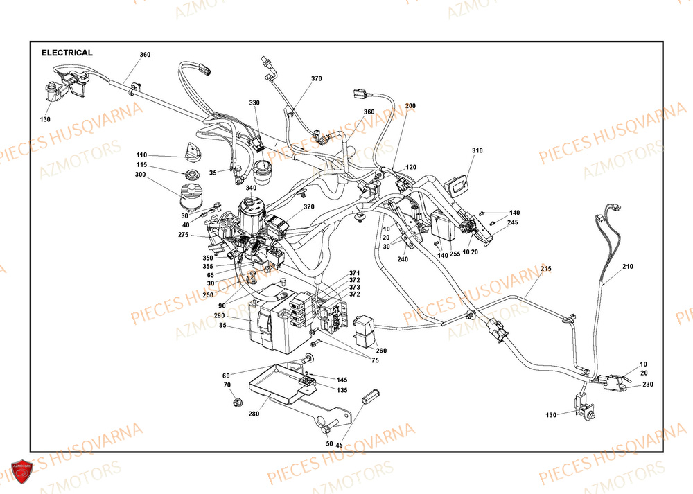 Electrique HUSQVARNA PIECES TONDEUSE AUTOPORTEE RC 320TS AWD RIDER HUSQVARNA