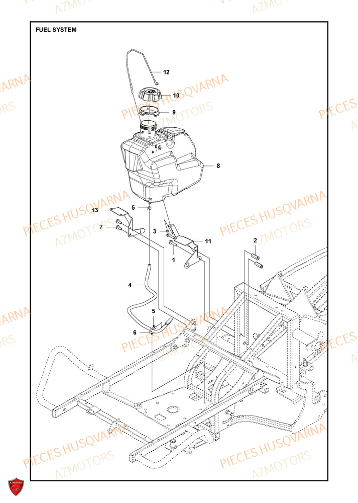 Systeme De Carburant HUSQVARNA PIECES TONDEUSE AUTOPORTEE RC 320TS AWD RIDER HUSQVARNA