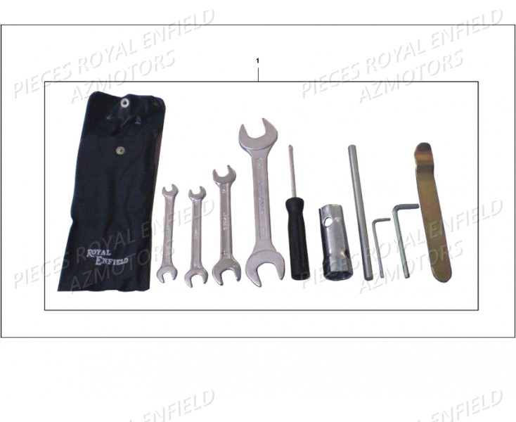 Boite A Outils ROYAL ENFIELD Pieces ROYAL_ENFIELD CLASSIC 500 REDDITCH (E4) RED / BLUE / GREEN (2017-2019)

