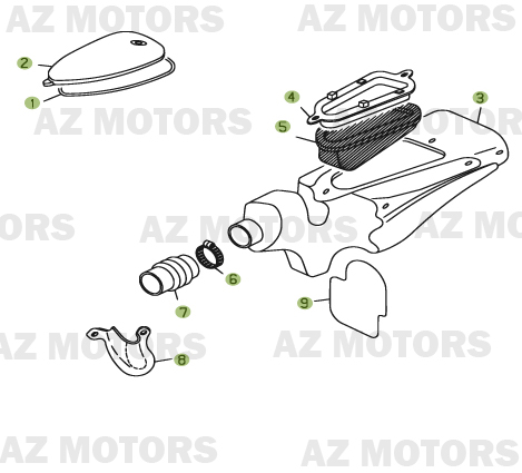 Boitier Du Filtre BETA Pièces BETA REV-3 125CC - [2006]