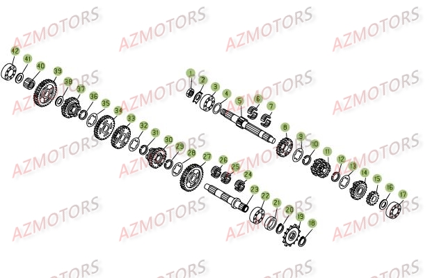 PIGNON CHAINE Z 9 REV 125  07 BETA pour BOITE A VITESSES de REV-3-125-08