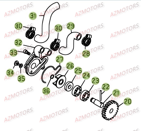 Circuit De Lubrification BETA Pièces BETA REV-3 125CC - [2008]