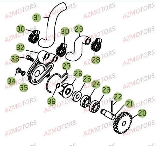 CIRCUIT DE LUBRIFICATION pour REV-3-125-08