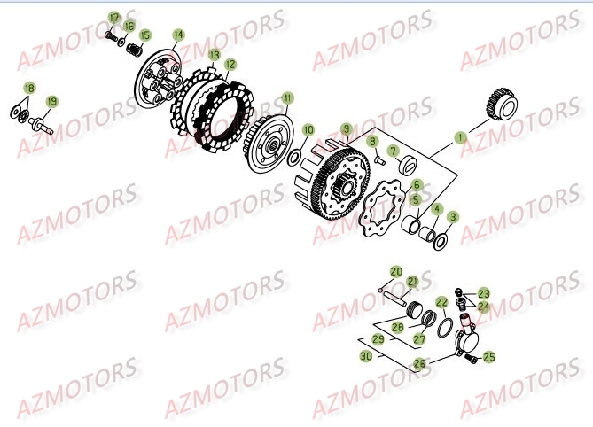 Transmission Principale   Embrayage BETA Pièces BETA REV-3 125CC - [2008]