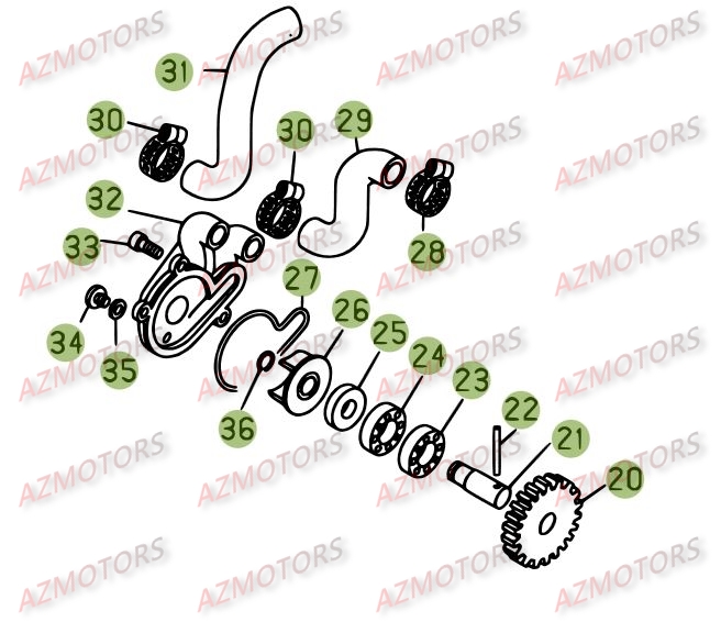 CIRCUIT DE LUBRIFICATION pour REV-3-200-08