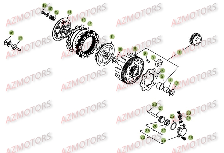 Transmission Principale   Embrayage BETA Pièces BETA REV-3 200CC - [2008]