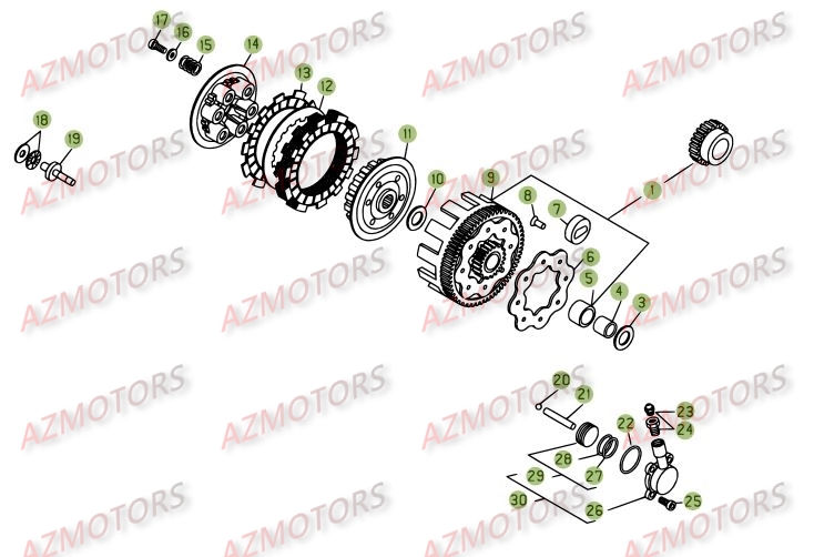 TRANSMISSION PRINCIPALE   EMBRAYAGE BETA REV 3 200 08