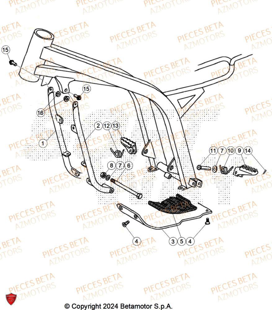 Accessoires Du Chassis BETA Pièces BETA REV 80 - (2026)