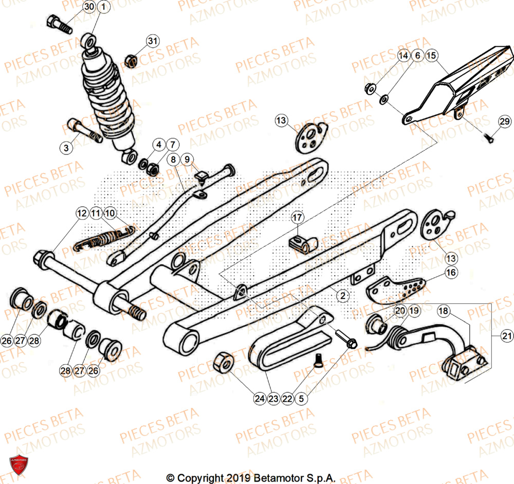 Bras Oscillant BETA Pièces BETA REV 80 - (2026)