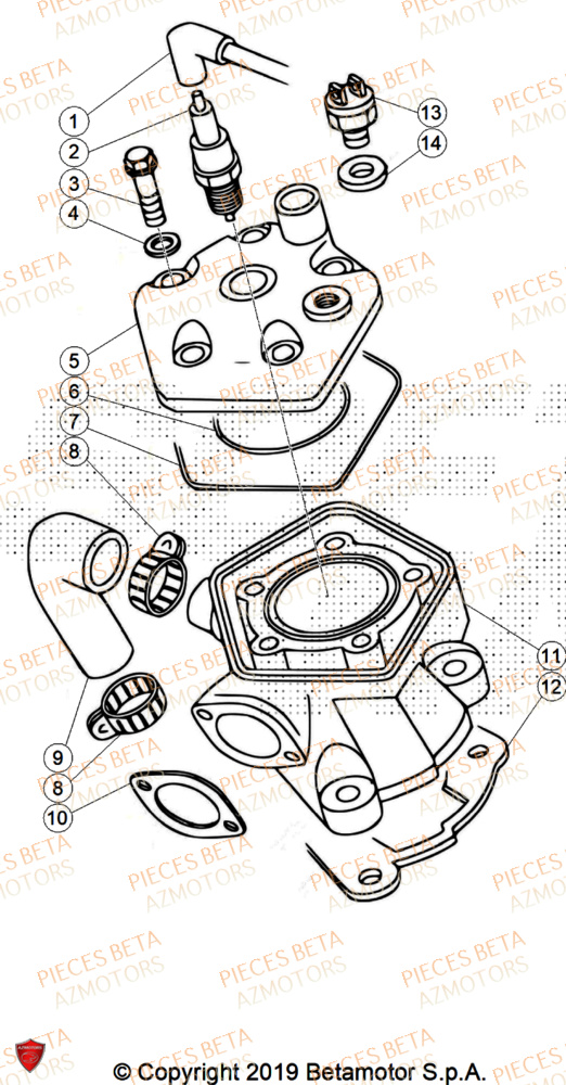 Cylindre BETA Pièces BETA REV 80 - (2026)