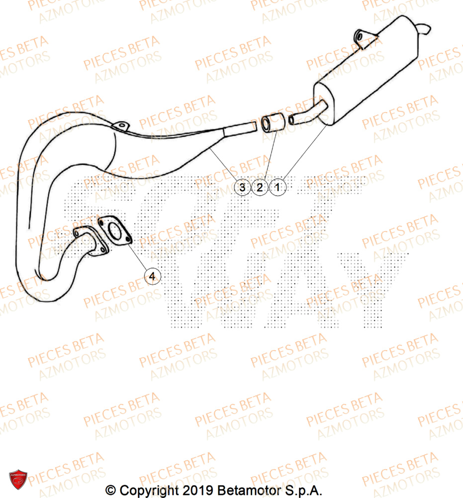 Echappement BETA Pièces BETA REV 80 - (2026)