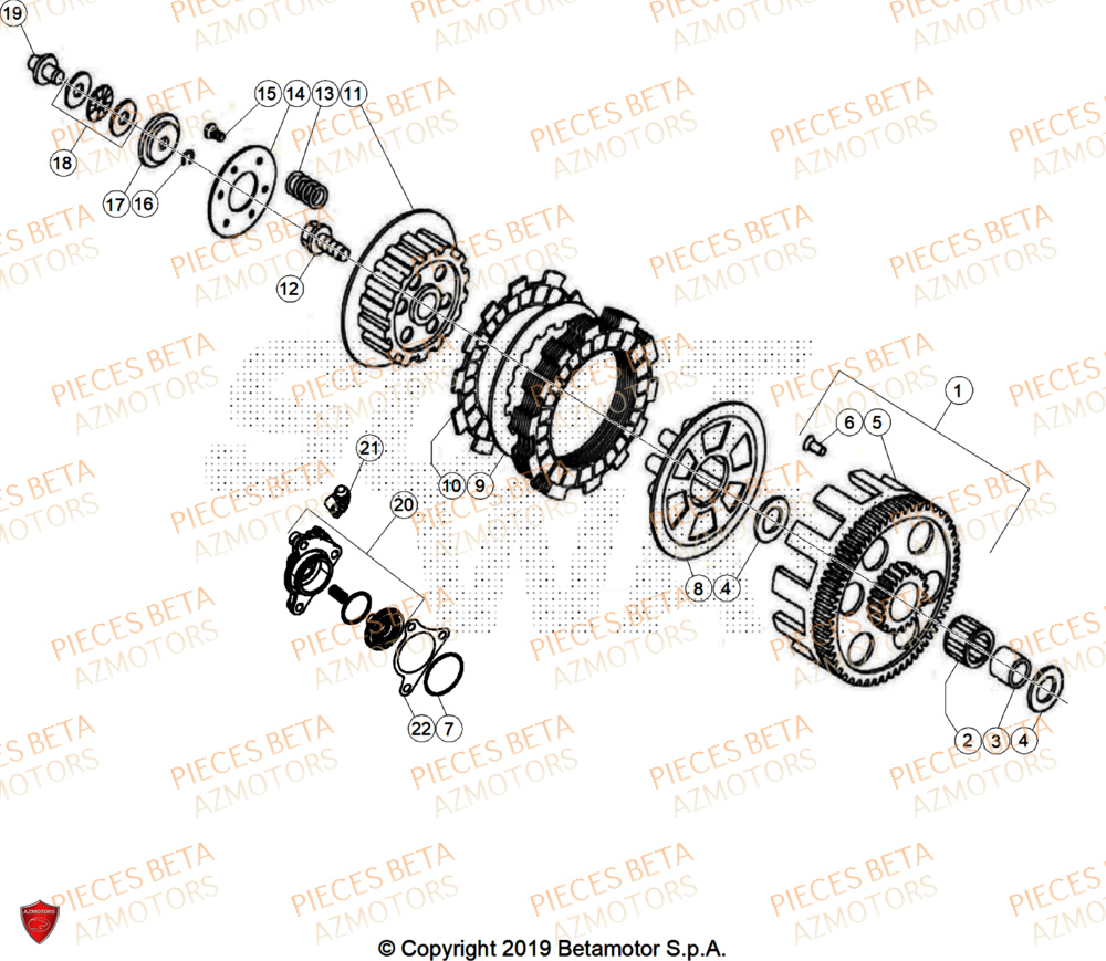 Embrayage BETA Pièces BETA REV 80 - (2026)