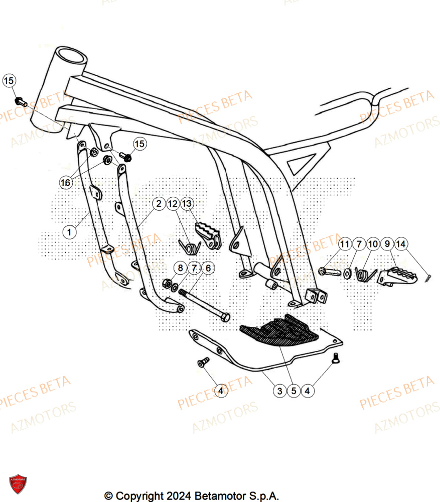 Accessoires Du Chassis AZMOTORS Pièces BETA REV 80 JUNIOR - (2025)