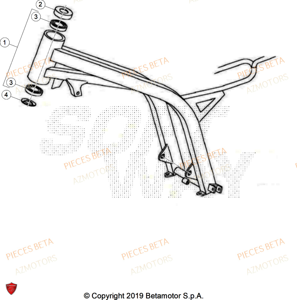 Chassis AZMOTORS Pièces BETA REV 80 JUNIOR - (2025)