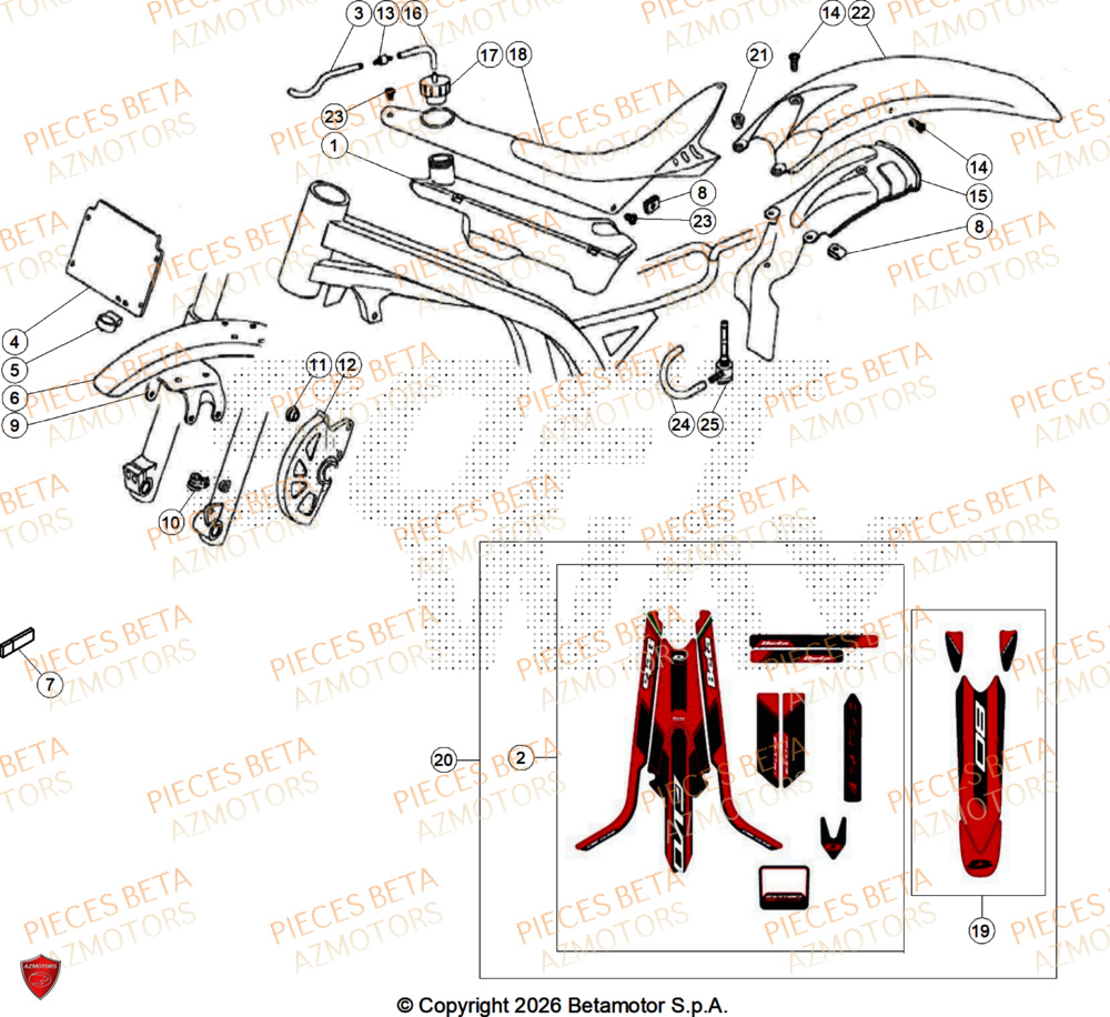 Carenages BETA Pièces BETA REV 80 JUNIOR - (2026)