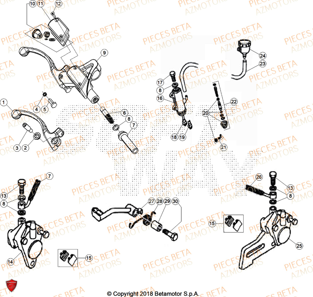 Freins BETA Pièces BETA REV 80 JUNIOR - (2026)