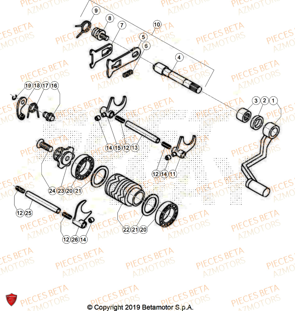 Selecteur De Vitesses BETA Pièces BETA REV 80 JUNIOR - (2026)