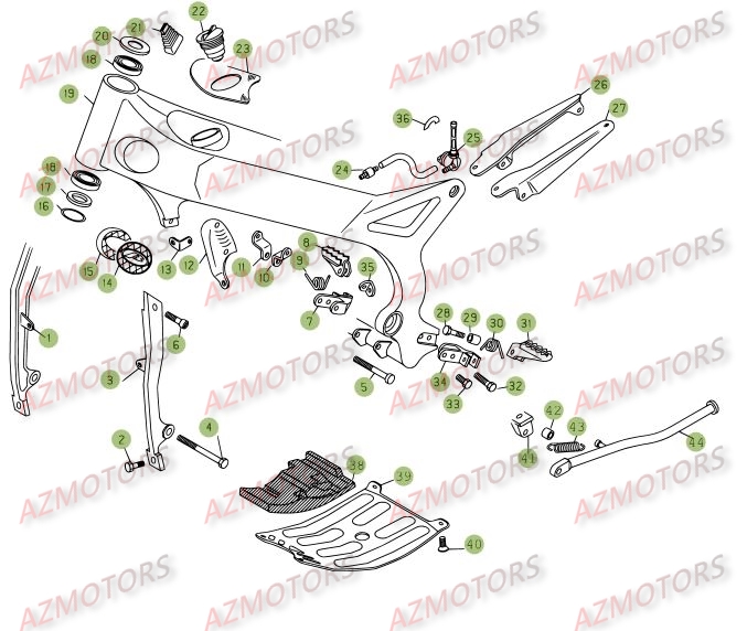 Accessoires Du Chassis BETA Pièces BETA REV 3-125cc  - [2005]