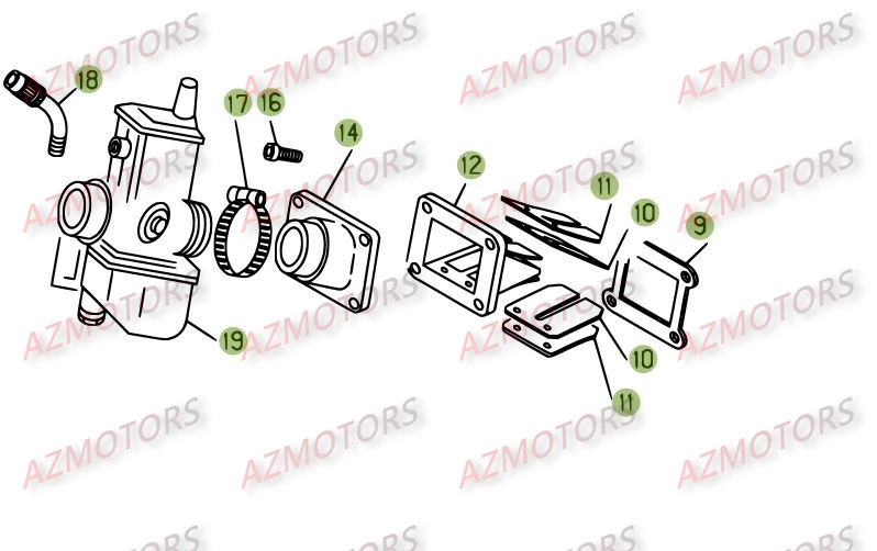 Carburateur BETA Pièces BETA REV 3-125cc  - [2005]
