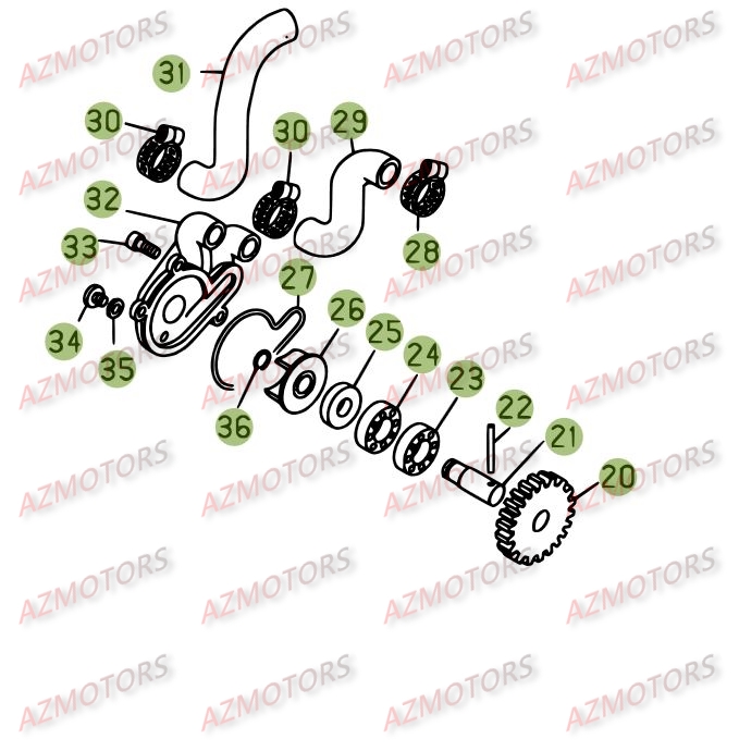 Circuit De Lubrification BETA Pièces BETA REV 3-125cc  - [2005]