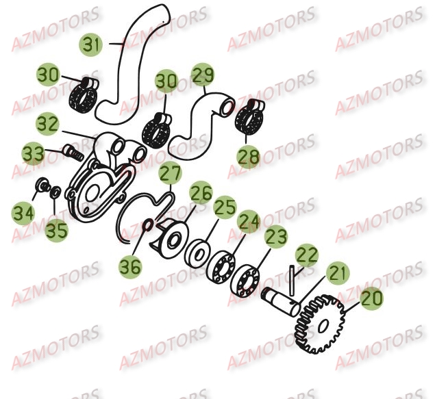 CIRCUIT DE LUBRIFICATION pour REV3-200-05