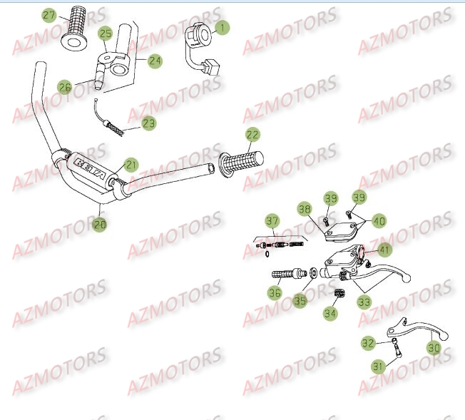Commandes   Guidon BETA Pièces BETA REV 3-200cc  - [2005]
