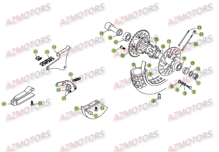 Roue Arriere BETA Pièces BETA REV 3-200cc  - [2005]