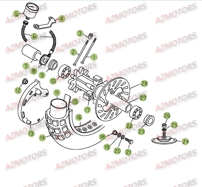 Roue Avant BETA Pièces BETA REV 3-200cc  - [2005]