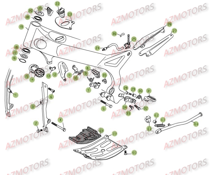 Accessoires Du Chassis BETA Pièces BETA REV 3-250cc  - [2005]