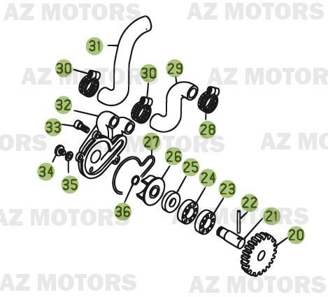 CIRCUIT DE LUBRIFICATION pour REV3-250-06