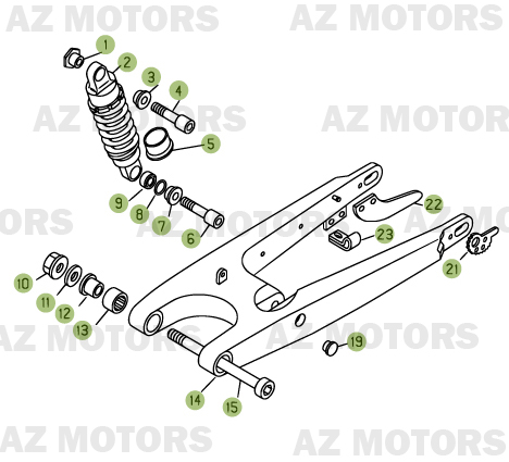 FOURCHE ARRIERE SUSPENSION AR BETA REV3 250 06