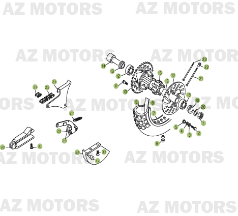 Roue Arriere BETA Pièces BETA REV 3-250cc  - [2006]